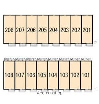 レオパレスグリーンヒル[1K/26.08m2]の配置図