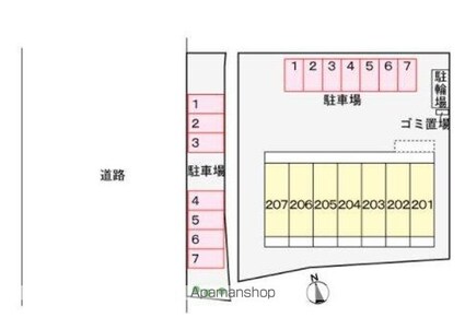 フォルシュ・ヴェーラⅣ[1K/30.46m2]の配置図
