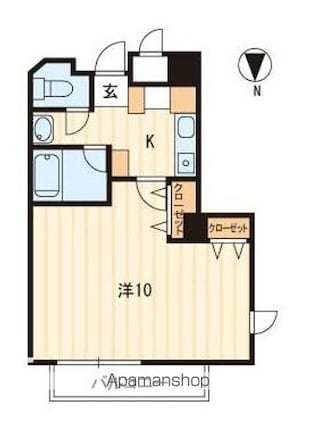 香川県高松市古新町[1K/29.33m2]の間取図