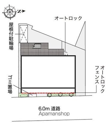 レオネクスト煌めき[1K/22.2m2]の配置図