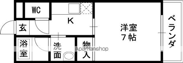 近鉄大阪線 久宝寺口駅 徒歩4分 2階建 築24年の間取り写真