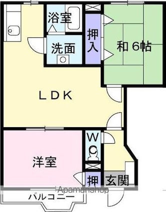 サニークァイエットⅢ[2LDK/53.51m2]の間取図