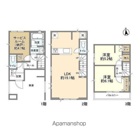 ＫＯＬＥＴ中河原０５の間取り