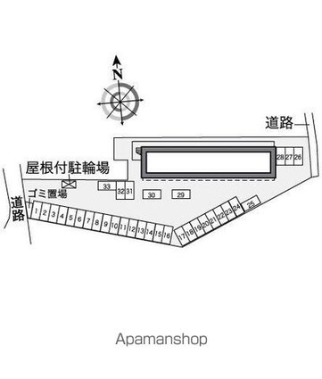 レオパレスＲａｄｉａｎｔ時宗[1K/20.28m2]の配置図