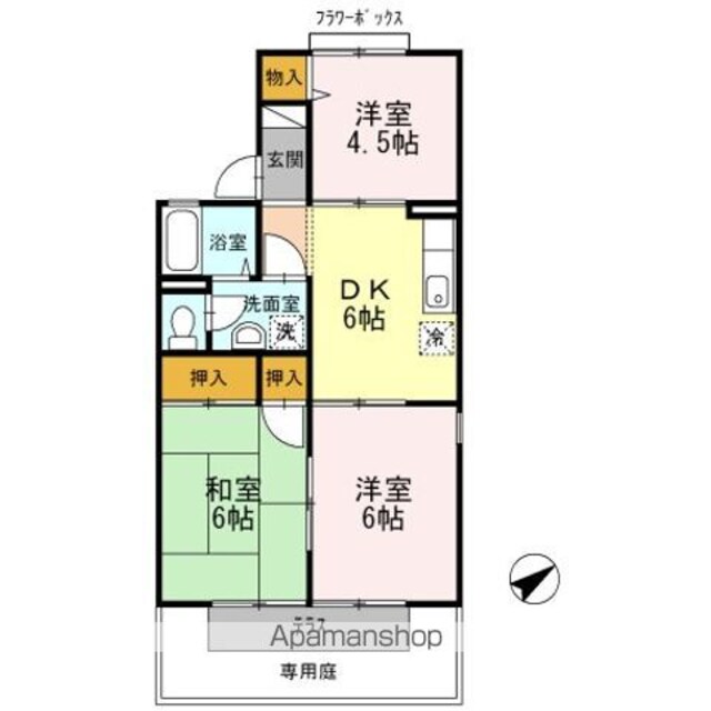 メゾン　エル　Ａ棟[3DK/50.34m2]の間取図