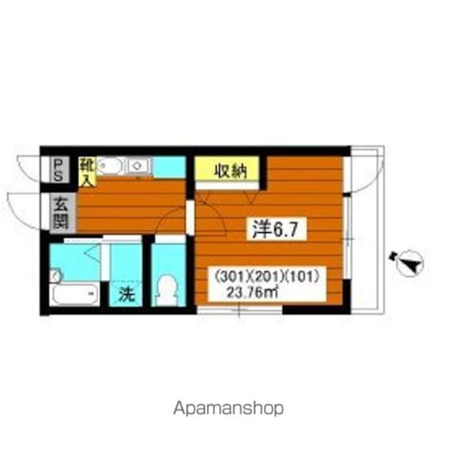 メゾンＫ[1K/23.76m2]の間取図