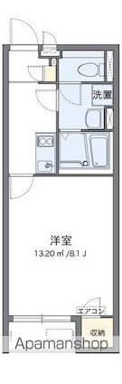 クレイノ平井丘Ａ[1K/25.89m2]の間取図