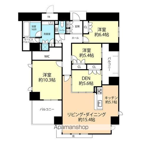 グランドメゾン百道浜オーシャン&フォレストの間取り写真