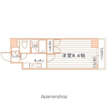 イタニティ・イハラ[1K/23.2m2]の間取図