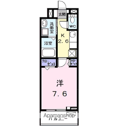 セレーノ　カーサ[1K/27.02m2]の間取図