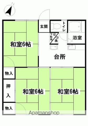鍛冶内ハイツの間取り写真