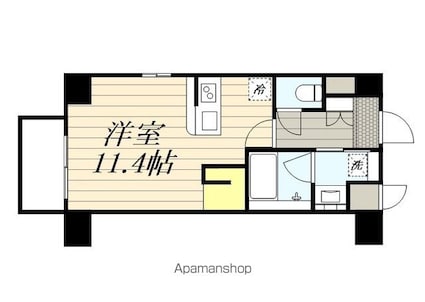 フェロー博多駅南[1R/31.62m2]の間取図