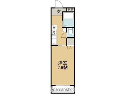 長野県長野市大字鶴賀七瀬[1K/23.46m2]の間取図