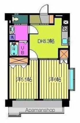 サザンコート味酒[2DK/40.5m2]の間取図