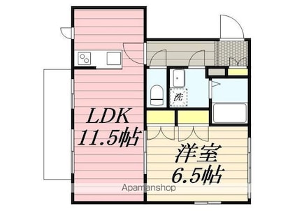 東京都国立市東４丁目[1LDK/44.98m2]の間取図