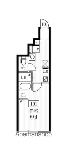 ミハス三鷹台 101 ｜ 東京都三鷹市井の頭１丁目4-30（賃貸アパート1K・1階・20.90㎡） その2