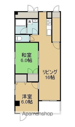 ラフィーネ丸武[2LDK/58.3m2]の間取図