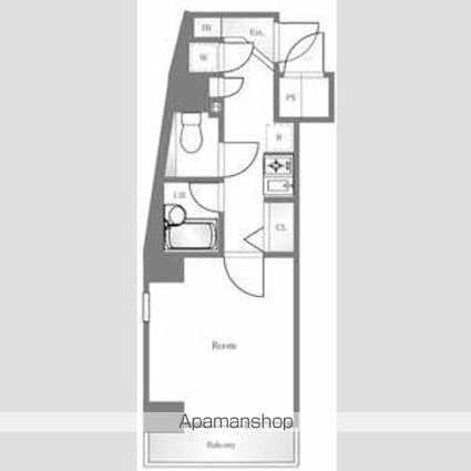 サンテミリオン旗の台[1K/22.53m2]の間取図