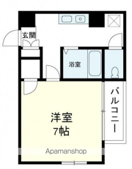 ＡＸＩＳ上幟町[1K/27.44m2]の間取図