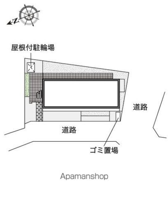 レオパレスパルフェタムール北沢[1K/19.87m2]の配置図