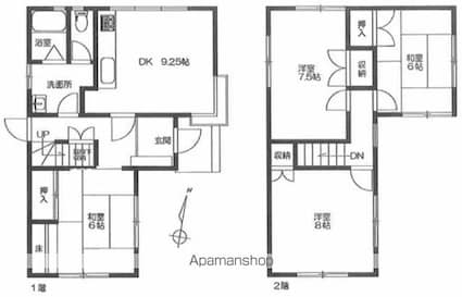 上安５丁目佐伯邸[4DK/88.6m2]の間取図
