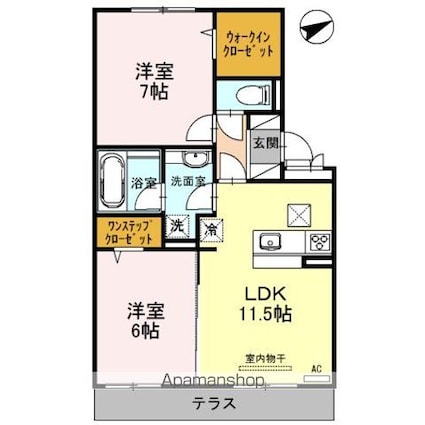 Ｋ’Ｓ　グレイス[2LDK/58.37m2]の間取図