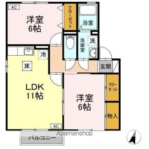 エソール長楽寺 A棟の間取り写真