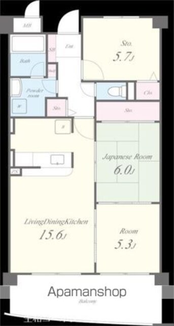 ノイフロイデ[3LDK/71.28m2]の間取図