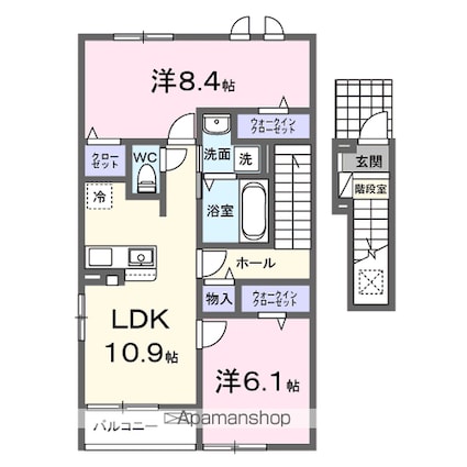 ミノリⅢ　Ａ[2LDK/61.14m2]の間取図