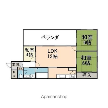 ＦＯＵＮＴＡＩＮ[3LDK/59.4m2]の間取図