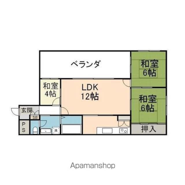 ＦＯＵＮＴＡＩＮ[3LDK/59.4m2]の間取図