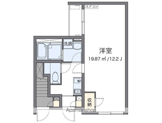 レオネクストひだまりⅠ[1K/32.81m2]の間取図