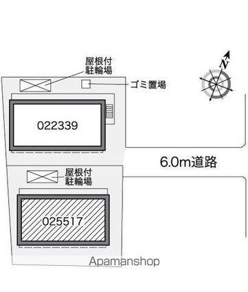 レオパレスオリーブハウスⅡ[1K/26.08m2]の配置図