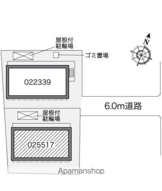 レオパレスオリーブハウスⅡ[1K/26.08m2]の配置図
