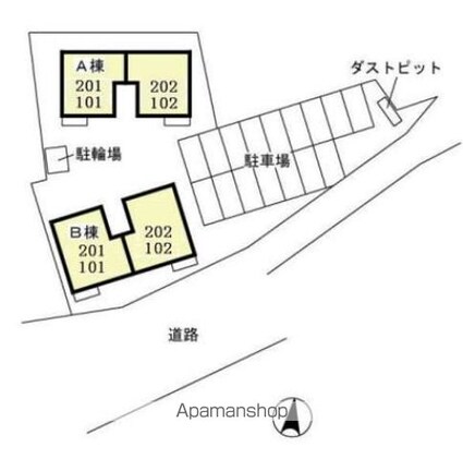 ドレミメゾン　ＡＢ[2DK/48.57m2]の配置図