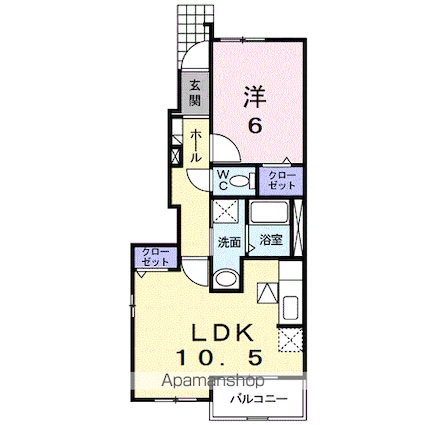 アルバ　グランデＡ[1LDK/42.63m2]の間取図