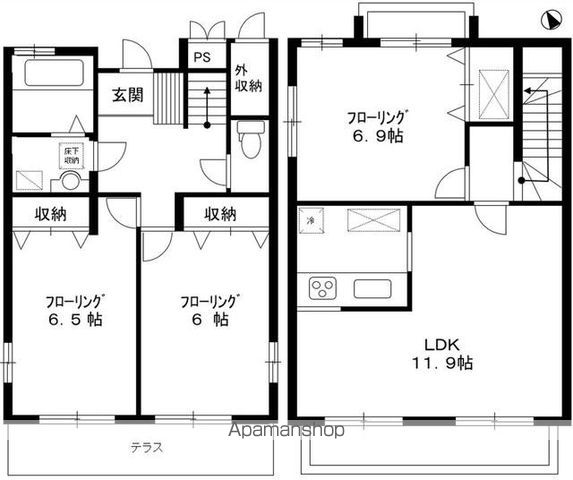 横浜市鶴見区北寺尾４丁目&nbsp;2階建&nbsp;築25年のイメージ