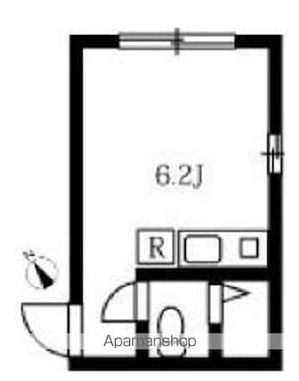 プロト大岡山Ⅱ[1R/14.06m2]の間取図