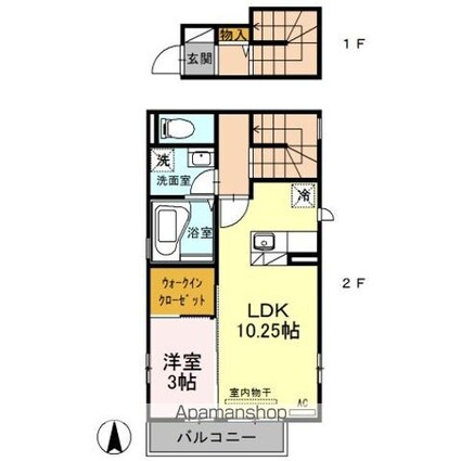 リビングタウンＳＡＫＵＲＡ　Ⅱ[1LDK/43.79m2]の間取図