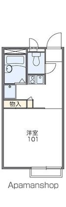 レオパレスＴＡＭＡＢＥ[1K/20.28m2]の間取図