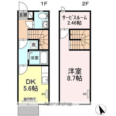 【昭島市緑町のテラスの間取り】