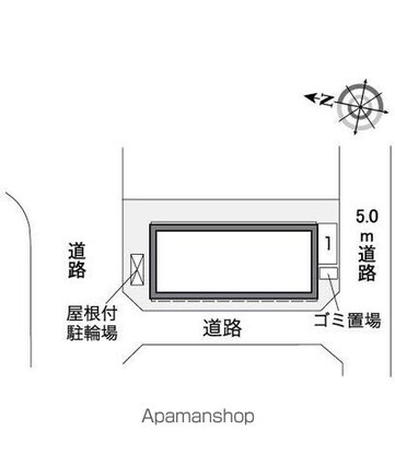レオパレスＦｉｎｅ２[1K/23.61m2]の配置図