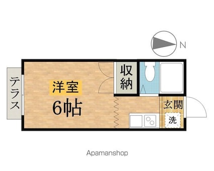 小野路コーポ[1R/18.2m2]の間取図