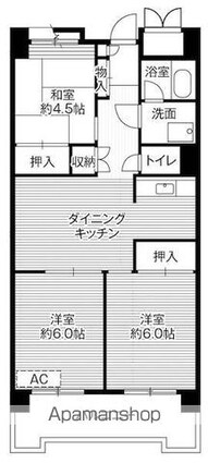 ビレッジハウス品川八潮タワー１号棟[3DK/61.62m2]の間取図