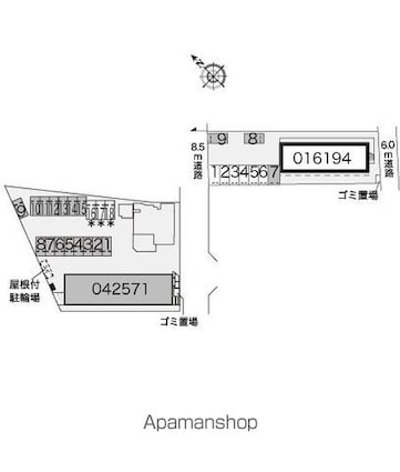 レオネクストセレンディップ川島[1K/28.02m2]の配置図