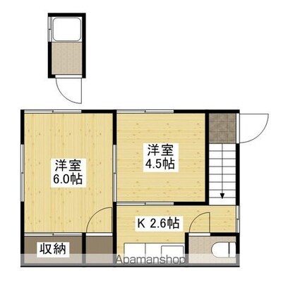 呑田アパート[2K/30m2]の間取図