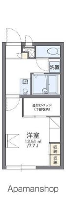 レオパレスグラン花咲[1K/21.81m2]の間取図