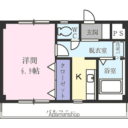 ヴェルドールマンション[1K/25.41m2]の間取図