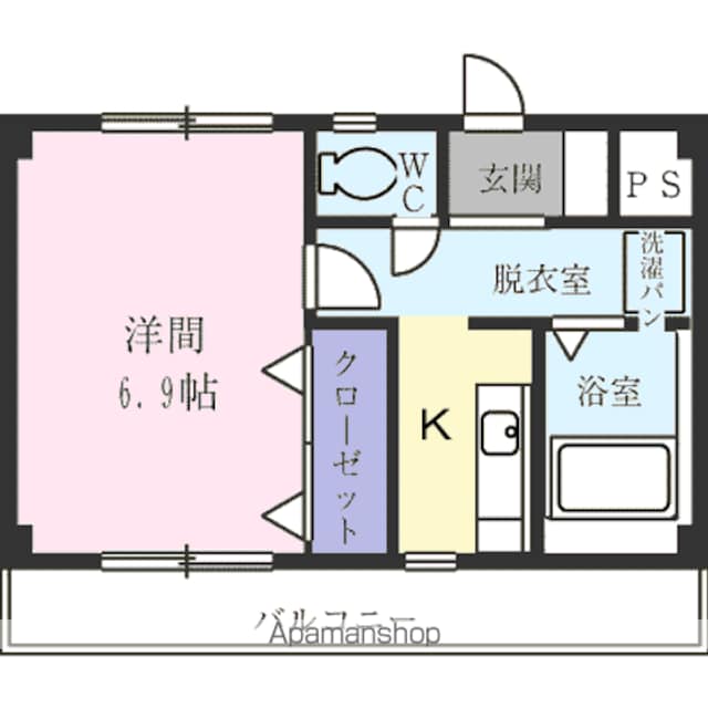 ヴェルドールマンション[1K/25.41m2]の間取図