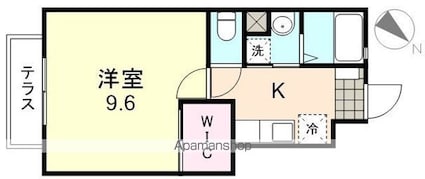 ｍｏｎｏｌｉｔｈ[1K/30.09m2]の間取図